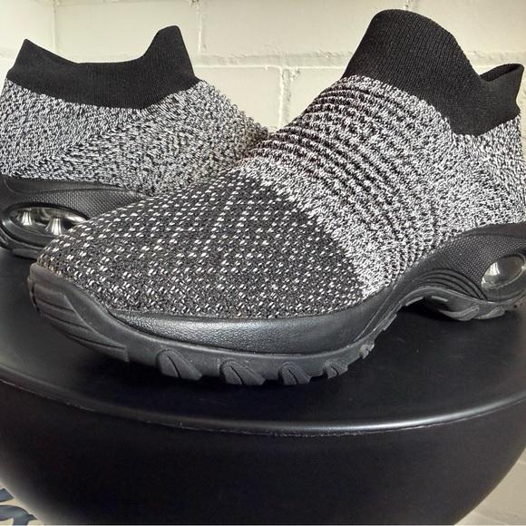 Shoes - Black and Gray Slip-On Sneakers Unisex
